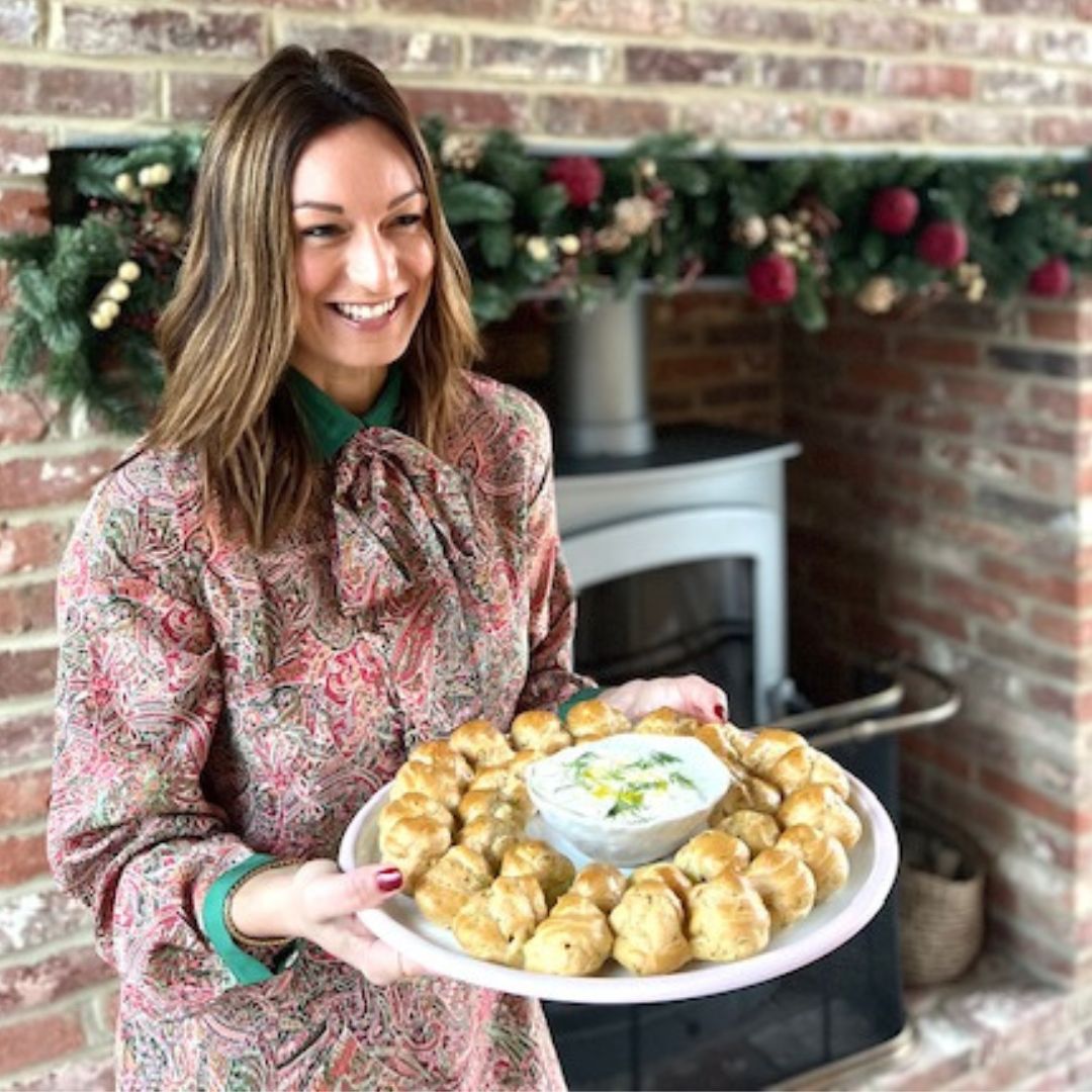 Christmas choux pastry sharing wreath